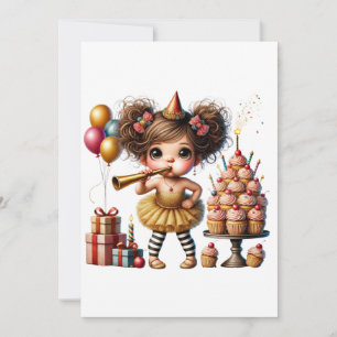 Funny Quirky Gnome Birthday Invitation