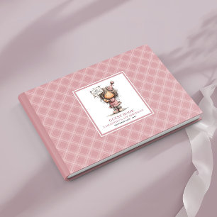 Funny quirky toddler girl 8th birthday guest book