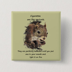 Funny Quit Smoking Motivational Quote 15 Cm Square Badge