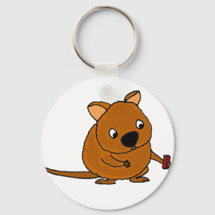 Funny Quokka Taking Selfie Key Ring