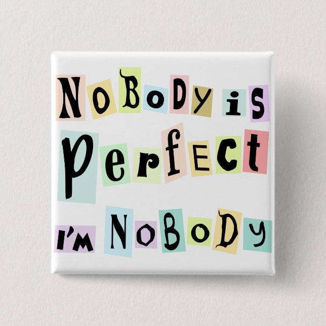 funny quote 15 cm square badge (Front)