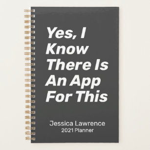 Funny Quote About Technology Personalised Planner
