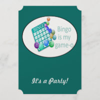 Funny Quote Bingo Theme Birthday Custom Invite