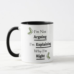 Funny quote black and white modern typography mug