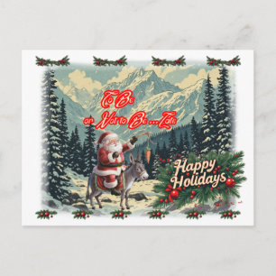 Funny Quote by Santa Claus on a Holiday Postcard