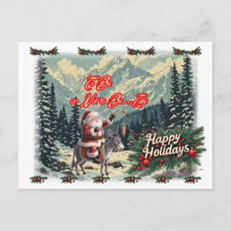 Funny Quote by Santa Claus on a Holiday Postcard