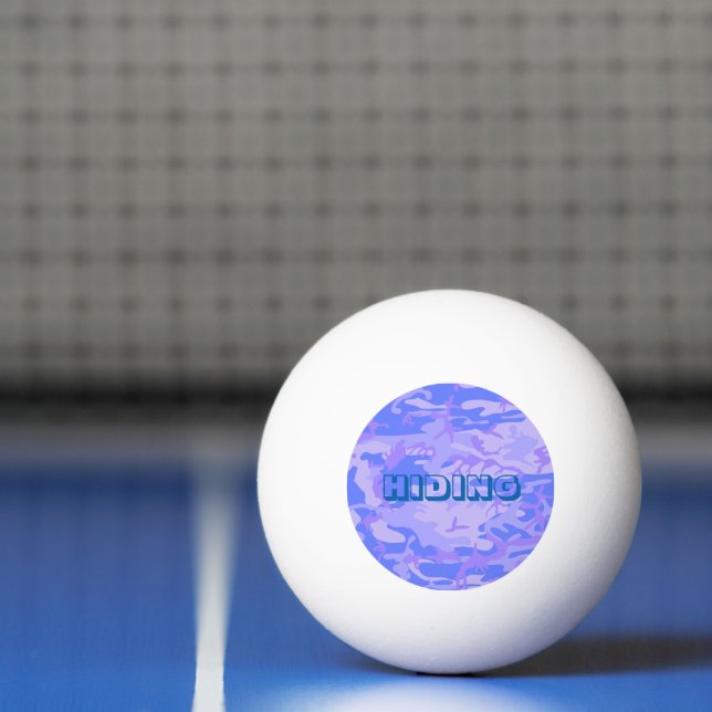 Funny Quote Camouflage Pastel Blue Pattern Ping Pong Ball (Net)