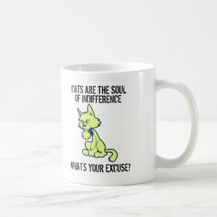 Funny Quote Cats are the Soul of Indifference ... Coffee Mug