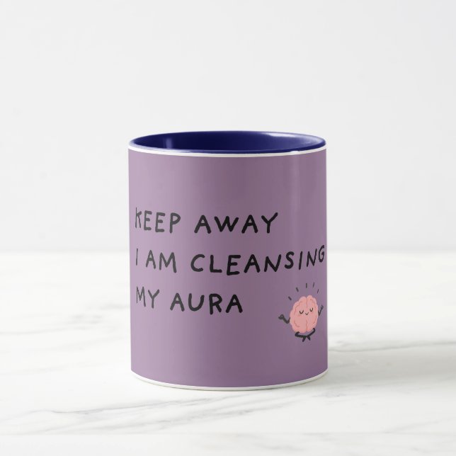 Funny Quote Chill Vibes Mental Health Coffee Mug (Center)