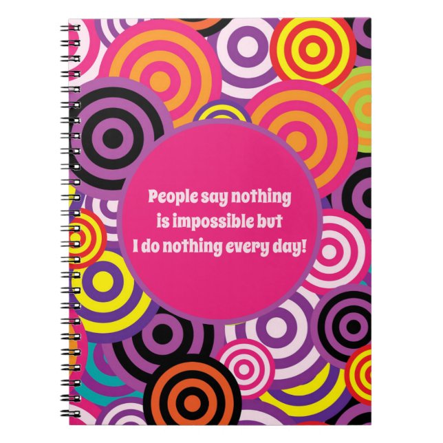 Funny quote circle notebook (Front)