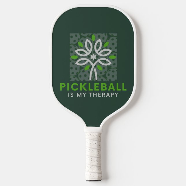 Funny Quote, Club Team Pickleball Is My Therapy  Paddle (Front)