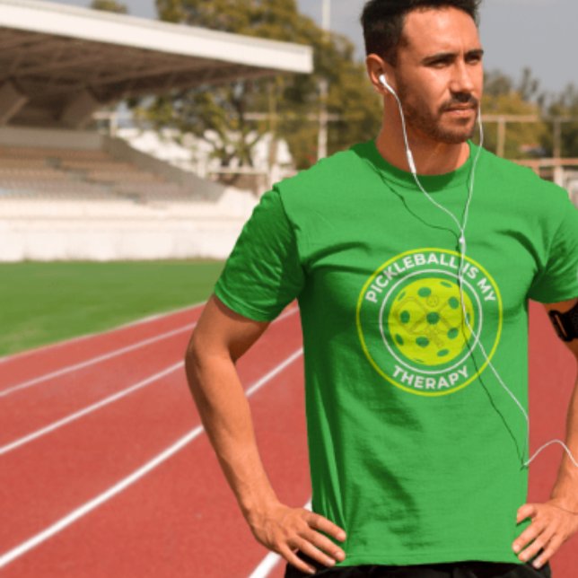 Funny Quote Club Team Pickleball Is My Therapy  T-Shirt (Creator Uploaded)