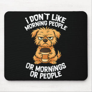 Funny Quote Coffee Sleepy Cute Dog Puppy Lover Gif Mouse Pad