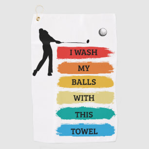 Funny Quote Colourful Design Golf Towel