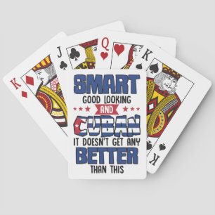 Funny Quote Cuban Flag Nationality Playing Cards