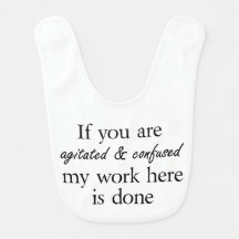Funny quote cute baby bibs joke clothes gifts