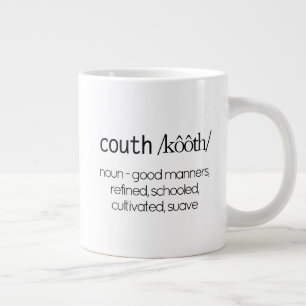Funny Quote Definition of Couth Large Coffee Mug