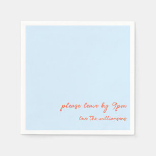 Funny Quote Early Bed Introvert Humor Custom Blue Napkin