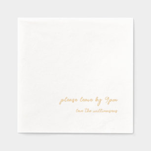 Funny Quote Early Night Aging Couple Humour Custom Foil Napkins