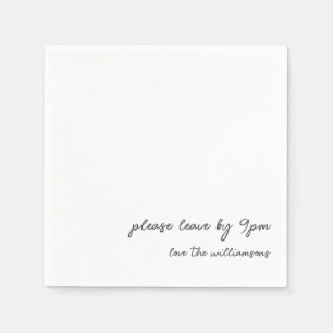 Funny Quote Early Night Aging Couple Humour Custom Napkin