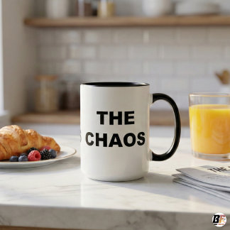 Funny Quote Embrace The Chaos Two-Tone Mug