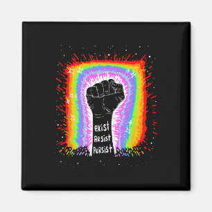 Funny Quote Exist Resist Persist... Design Magnet