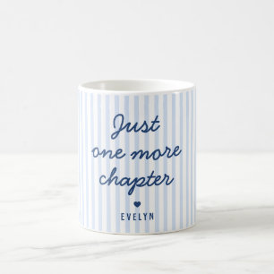 Funny Quote For Book Lovers Blue Script Heart Coffee Mug