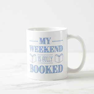 Funny Quote For Book Lovers Blue Typography Coffee Mug