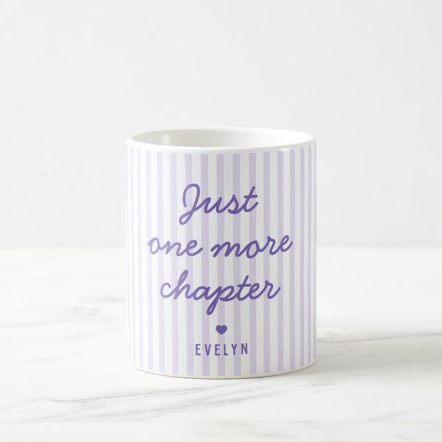 Funny Quote For Book Lovers Lilac Script Coffee Mug (Center)