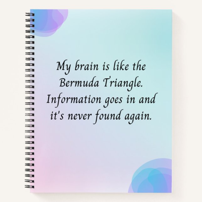 Funny quote for forgetful people Sketchbook/ Notebook (Front)