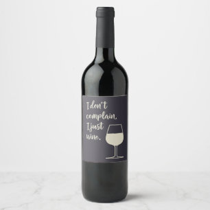 Funny Quote for Wine Lover Moms  Wine Label