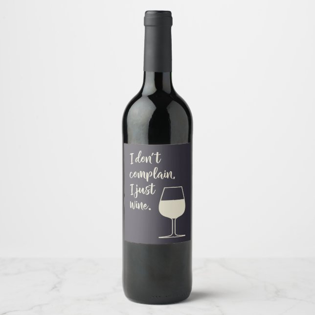 Funny Quote for Wine Lover Moms  Wine Label (Front)