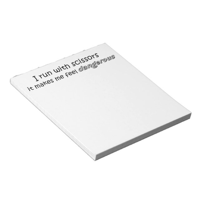Funny quote gifts notepads unique office gift idea (Angled)