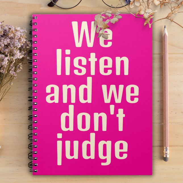 Funny quote hot pink notebook (Creator Uploaded)