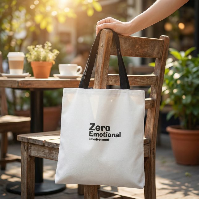 Funny quote humour black and white typographic tote bag (Creator Uploaded)