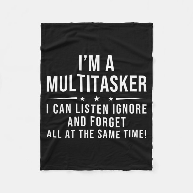 Funny Quote Humourous Multitask Funny Saying Fleece Blanket (Front)
