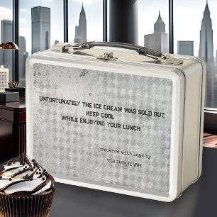 Funny Quote Husband Metallic Metal Lunch Box