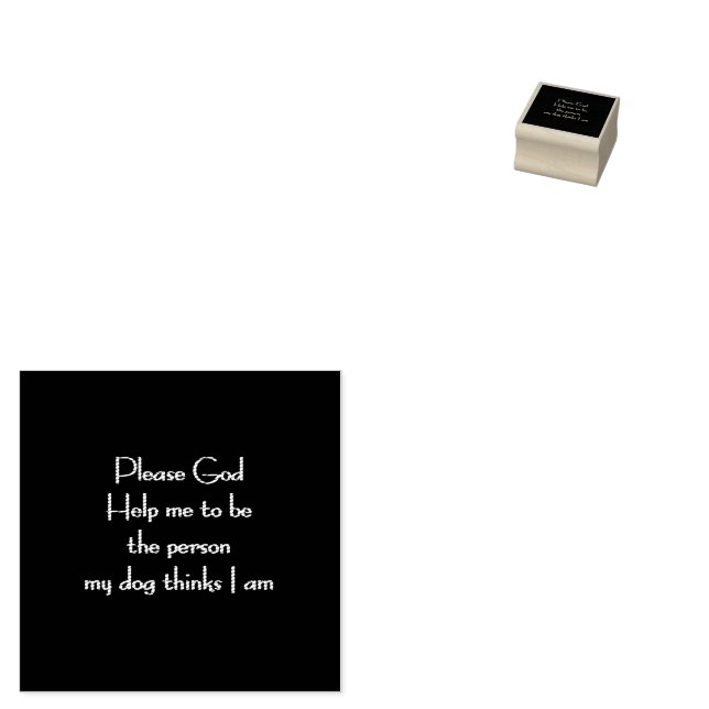 Funny Quote Inspired by a Dog's Devotion Rubber Stamp (Stamped)