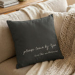 Funny Quote Introvert Humor Custom Black White Cushion<br><div class="desc">Add a touch of humor to your gathering with this funny personalized throw pillow in black and white featuring the cheeky phrase "please leave by 9 PM" and customizable family or host name below. The minimalist design makes these perfect for casual dinner parties, housewarming events, or any get-together where a...</div>