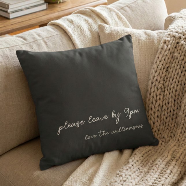 Funny Quote Introvert Humor Custom Black White Cushion (Creator Uploaded)