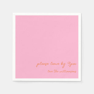 Funny Quote Introvert Humor Custom Pink Orange Napkin