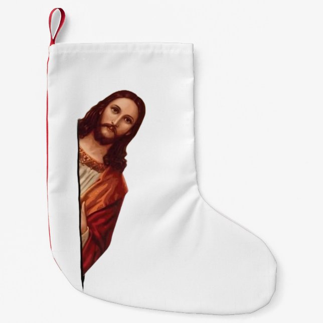 Funny Quote Jesus Meme I Saw That Christian Small Christmas Stocking (Front)