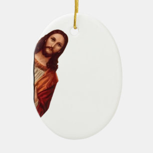 Funny Quote Jesus Meme, I Saw That Jesus Ceramic Ornament