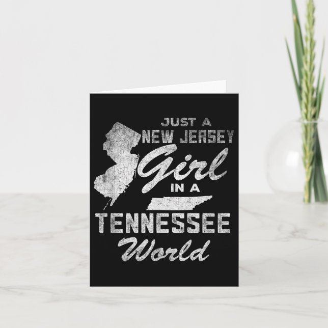 Funny Quote Just A New Jersey Girl In A Tennessee  Card (Front)