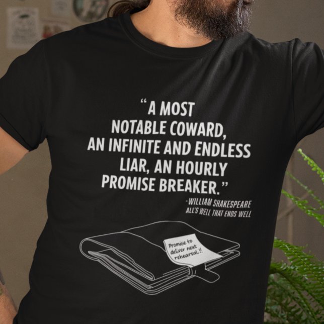 Funny Quote Modern Minimalist Coward Theatre T-Shirt (Creator Uploaded)