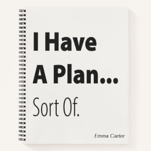 Funny Quote Monogrammed Notebook