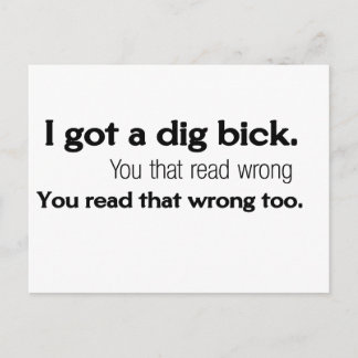 Funny quote postcard
