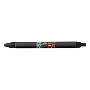 Funny Quote Retro Fast Food Worker Black Ink Pen