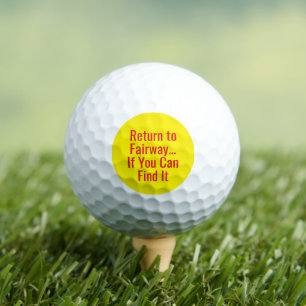 Funny Quote Return to Fairway Golf Balls