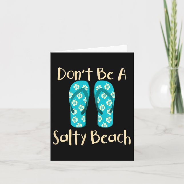 Funny Quote Summer Vacation Vacay Mode Beach Sanda Card (Front)